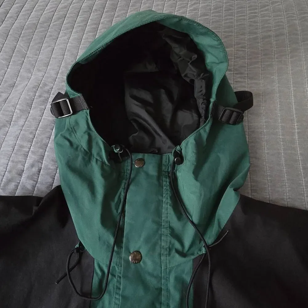 ​Vintage The North Face 1990 Mountain Jacket Gore-Tex Green Black XL Coat 90s
